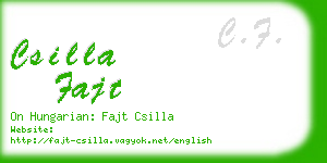 csilla fajt business card